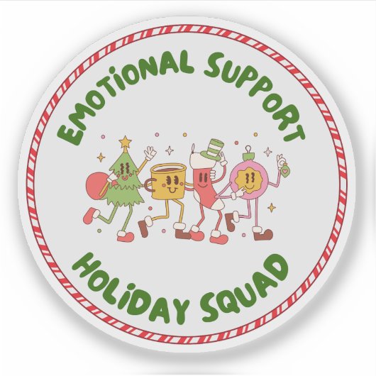 Emotional Support Holiday Squad シール (正面)