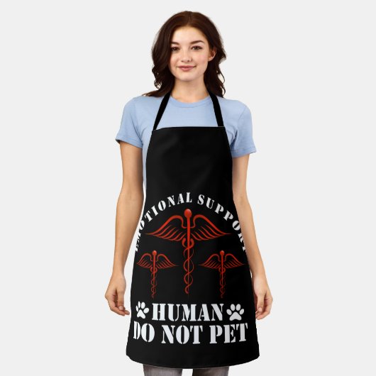 Emotional Support Human Do Not Pet - Service エプロン (着用した状態)