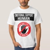 Emotional Support Human Halloween Costume Do Not P Tシャツ (正面)