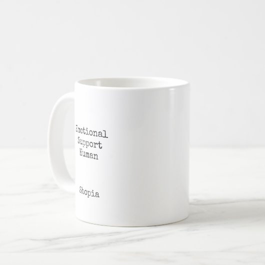 Emotional Support Human Personalized  コーヒーマグカップ (正面左)