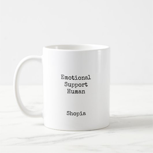 Emotional Support Human Personalized  コーヒーマグカップ (左)