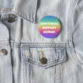 Emotional Support Human Rainbow Button 缶バッジ (インサイチュ)