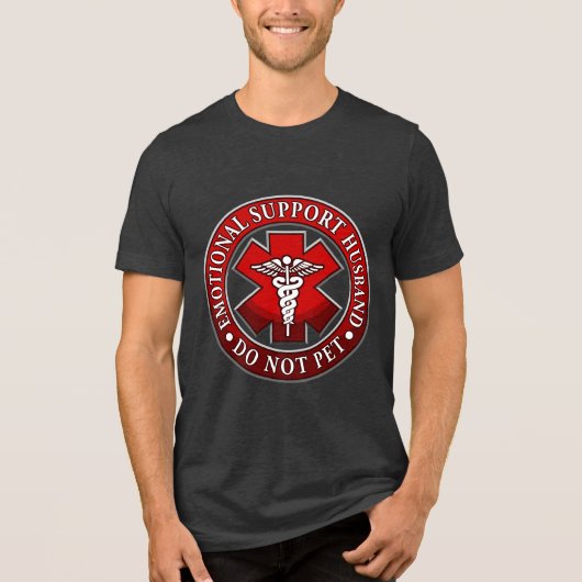 Emotional Support Husband トライブレンドＴシャツ (正面)