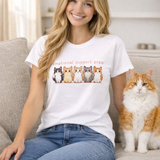 Emotional Support - Kawaii Cutie Kitties - Cat Mom Tシャツ