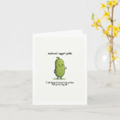 Emotional Support Pickle Card カード (黄色い花)