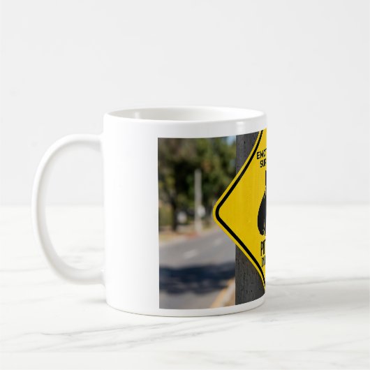 Emotional Support Potato French Bulldog Funny Caut コーヒーマグカップ (左)