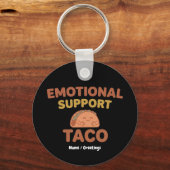 Emotional Support Taco Funny Retro Kawaii Comfort  キーホルダー (正面)