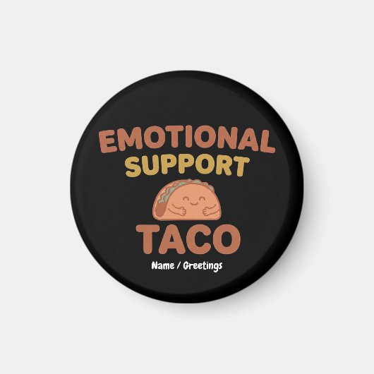Emotional Support Taco Funny Retro Kawaii Comfort  マグネット (正面)
