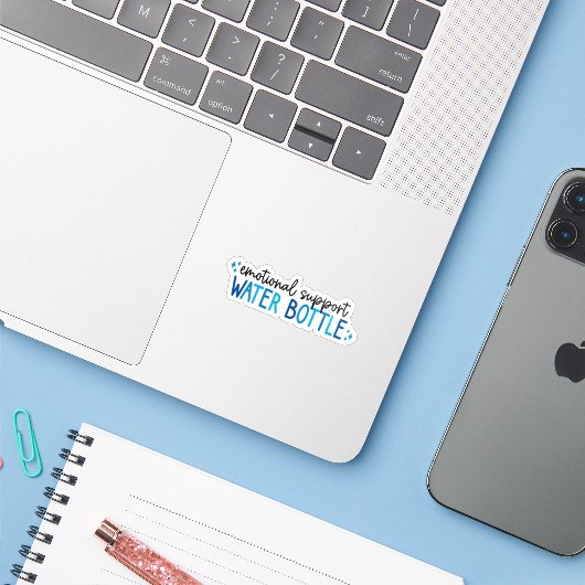 Emotional Support Water Bottle – Hydration シール (ノートパソコンとiPhone)
