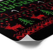 Emotional Suprt Coworker Funny Ugly Christmas Swea ポスター (角)