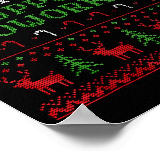 Emotional Suprt Coworker Funny Ugly Christmas Swea ポスター (角)