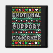 Emotional Suprt Coworker Funny Ugly Christmas Swea マグネット (正面)