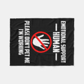 Emotional-suprt Human Halloween Costume Do Not Pet フリースブランケット (正面(横))