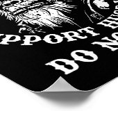 Emotional Suprt Husband Do Not Pet Funny Monkey (o ポスター (角)