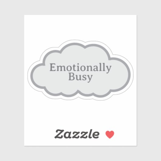 Emotionally Busy - Relatable Cloud Sticker シール (シート)