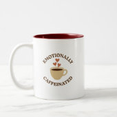 Emotionally Caffeinated – Bold Coffee Mug ツートーンマグカップ (左)