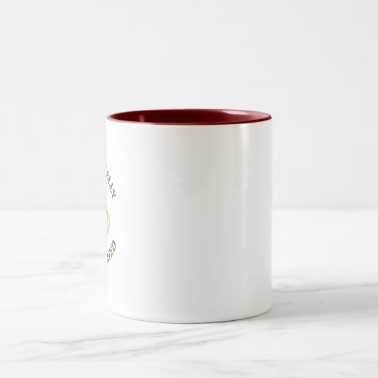 Emotionally Caffeinated – Bold Coffee Mug ツートーンマグカップ (中央)
