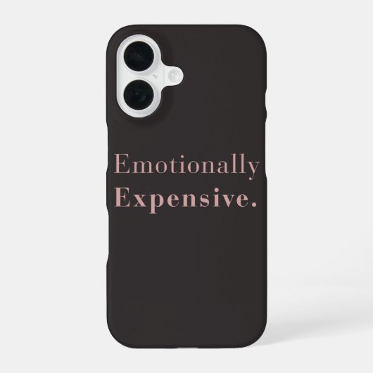 Emotionally Expensive Minimal Luxe Aesthetic iPhone 16ケース (裏面)