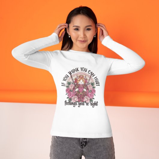 Emotionally Fragile Warrior – Cat Samurai Edition Tシャツ