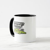 Emotionally Offline After Talking Frog Design マグカップ (正面左)