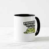 Emotionally Offline After Talking Frog Design マグカップ (正面右)