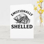 Emotionally Shelled Funny Hermit Crab カード (黄色い花)