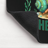 Emotionally Shelled Funny Hermit Crab Humor Quote  マウスパッド (コーナー)