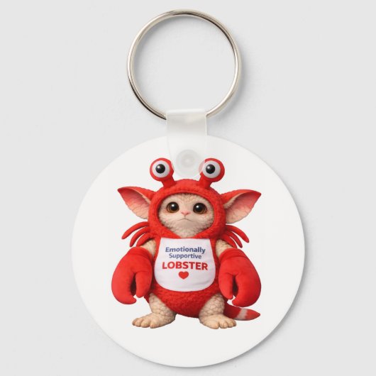 Emotionally Supportive Lobster Key Ring キーホルダー (正面)