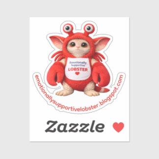 Emotionally Supportive Lobster Sticker シール