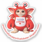 Emotionally Supportive Lobster Sticker シール (正面)