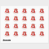 Emotionally Supportive Lobster Stickers ラウンドシール (シート)