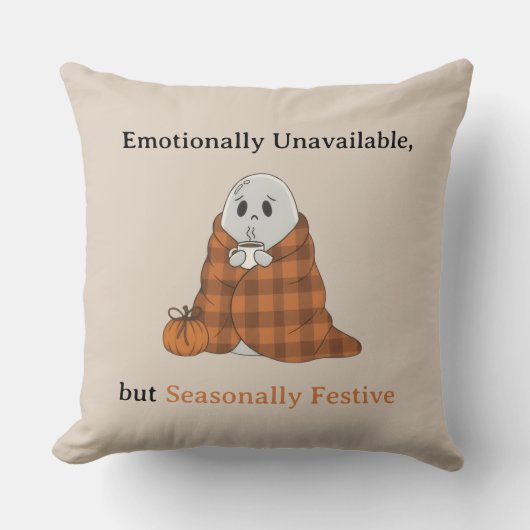Emotionally Unavailable but Seasonally Festive クッション (正面)