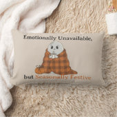 Emotionally Unavailable but Seasonally Festive ランバークッション (ブランケット)