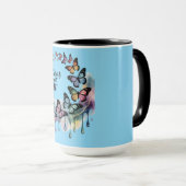 Emotions in Flight Watercolor Butterfly Mug マグカップ (正面右)
