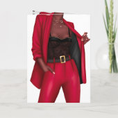 EMP化する黒人女性の「女の子」ボス誕生日カード 招待状 (裏面)