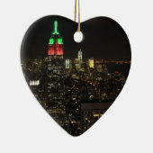 Emp St建物クリスマスカラー夜01 セラミックオーナメント (右)