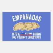 Empanadasあなたが理解しないだろうチリの事だ 長方形シール (正面)