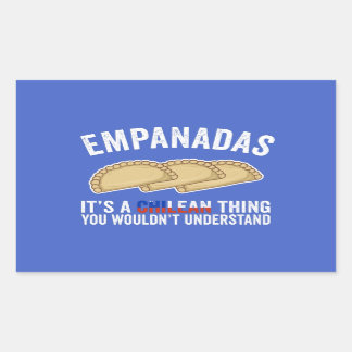 Empanadasあなたが理解しないだろうチリの事だ 長方形シール