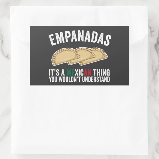 Empanadasあなたが理解しないメキシコの事だ 長方形シール (バッグ)