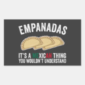 Empanadasあなたが理解しないメキシコの事だ 長方形シール (正面)