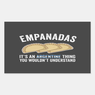Empanadasアルゼンチン人の手に負えないもの 長方形シール