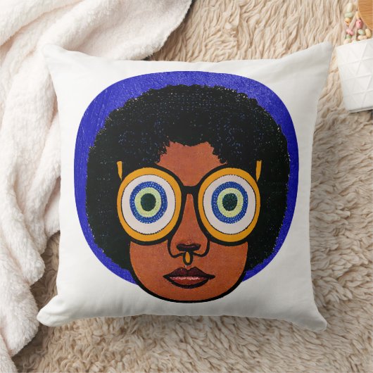 Empathにシアン色を設定 クッション (ブランケット)