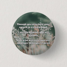 Empathウォリアー前向きル勇気付けられる引用文 缶バッジ