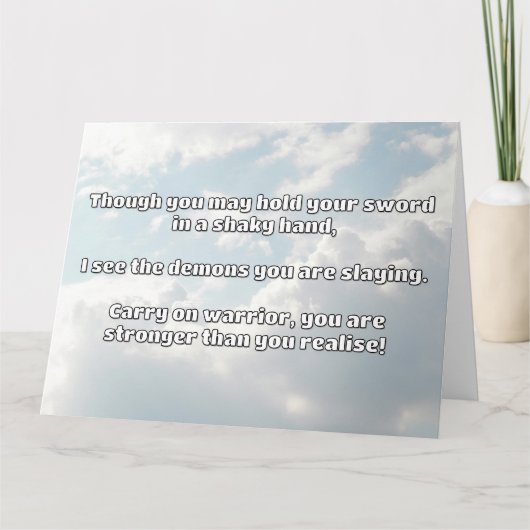 Empathウォリアー前向きル引用文勇気付けられる カード (正面)