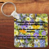 Empathウォリアー前向きル引用文勇気付けられる キーホルダー (正面)