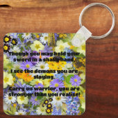 Empathウォリアー前向きル引用文勇気付けられる キーホルダー (裏面)