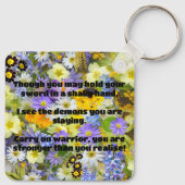 Empathウォリアー前向きル引用文勇気付けられる キーホルダー (裏面)
