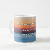 Empathウォリアー前向きル引用文勇気付けられる コーヒーマグカップ (正面左)