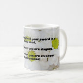 Empathウォリアー前向きル引用文勇気付けられる コーヒーマグカップ (正面右)