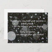 Empathウォリアー前向きル引用文勇気付けられる ポストカード (正面/裏面)